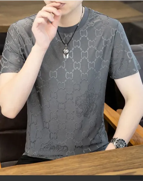 Gucci GG Monogram Print Dark Green T-Shirt - 4