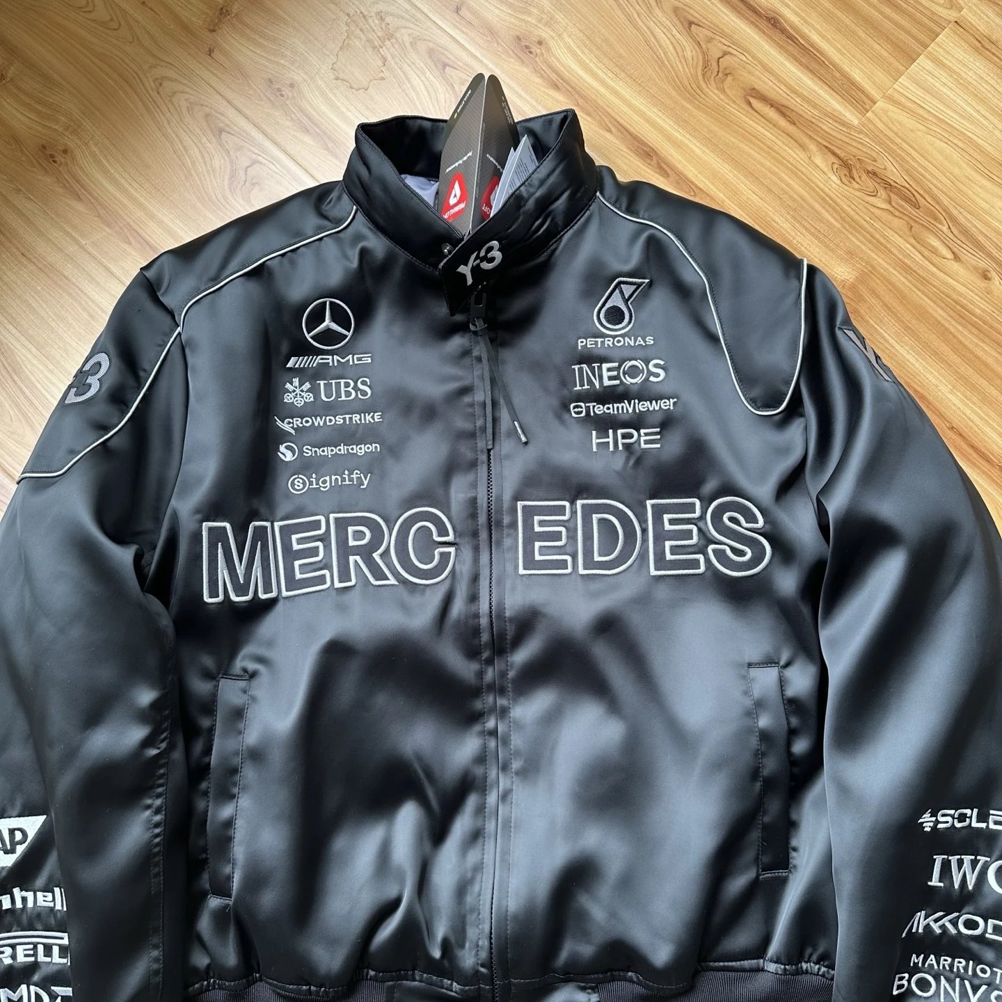 Adidas Y-3 Mercedes-AMG Petronas F1 Team Racing Jacket Black Outerwear - 8