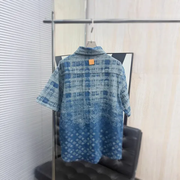 Louis Vuitton Monogram Denim Shirt Blue - 5