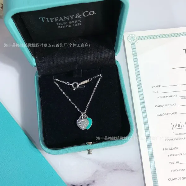 Tiffany & Co. Return to Tiffany Heart Charm Bracelet Silver Red Enamel Bracelet - 13