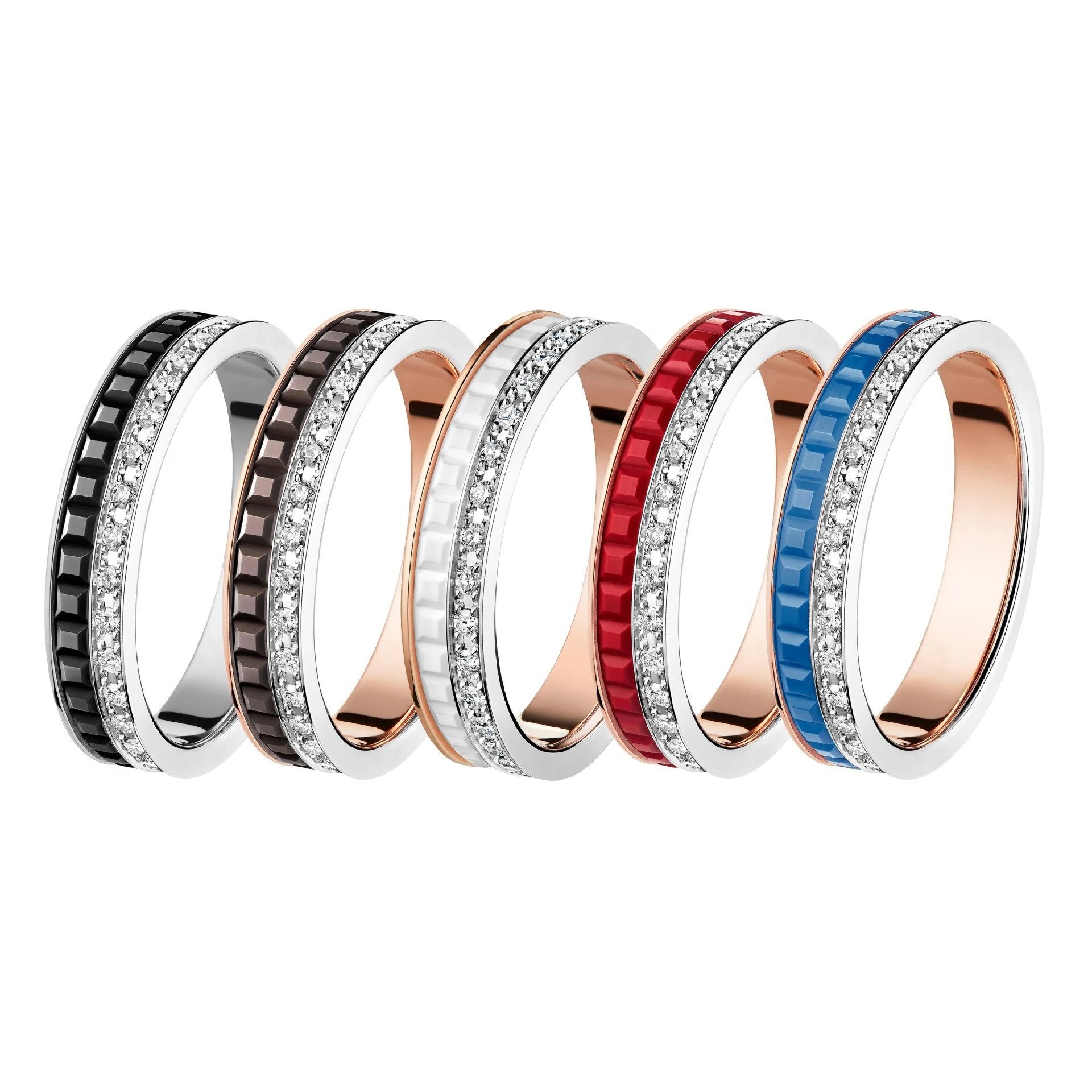 Design Stackable Band Rings Set Silver Black Cubic Zirconia Jewelry - 17