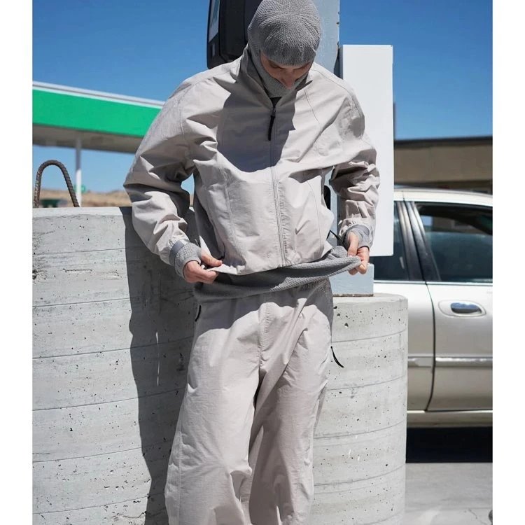 Goldwin 0# Gray Lightweight Windbreaker Jacket