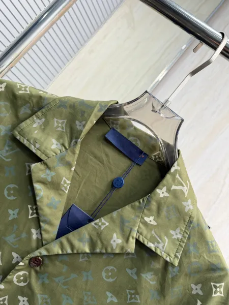 Louis Vuitton Monogram Silk Pajama Set Army Green - 9