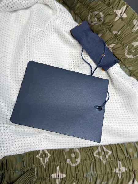 Louis Vuitton Monogram Silk Pajama Set Army Green - 12