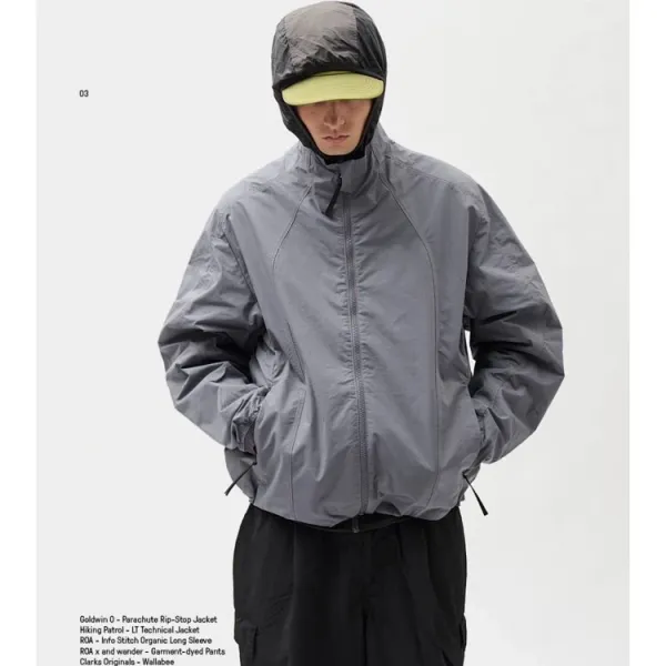 Design Goldwin 0# Windbreaker Jacket Gray Outerwear.windbreaker - 5