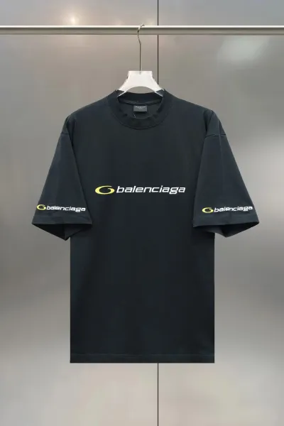 Balenciaga Logo Print Black T-Shirt - 1