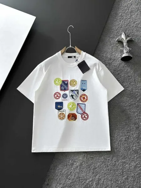 Louis Vuitton Snow School Patchwork T-Shirt White - 1