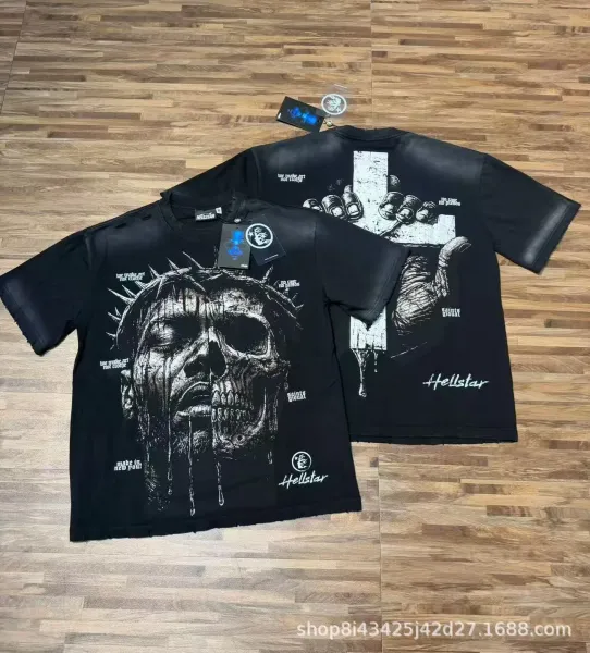Hellstar Skull Crown Graphic Black T-Shirt - 1