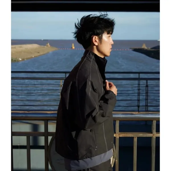 Design Goldwin 0# Windbreaker Jacket Gray Outerwear.windbreaker - 10
