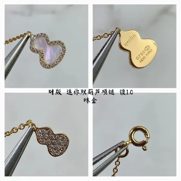 Design Mickey Mouse Bow Pendant Necklace Gold-Tone Pave Crystal Necklace Jewelry - 10
