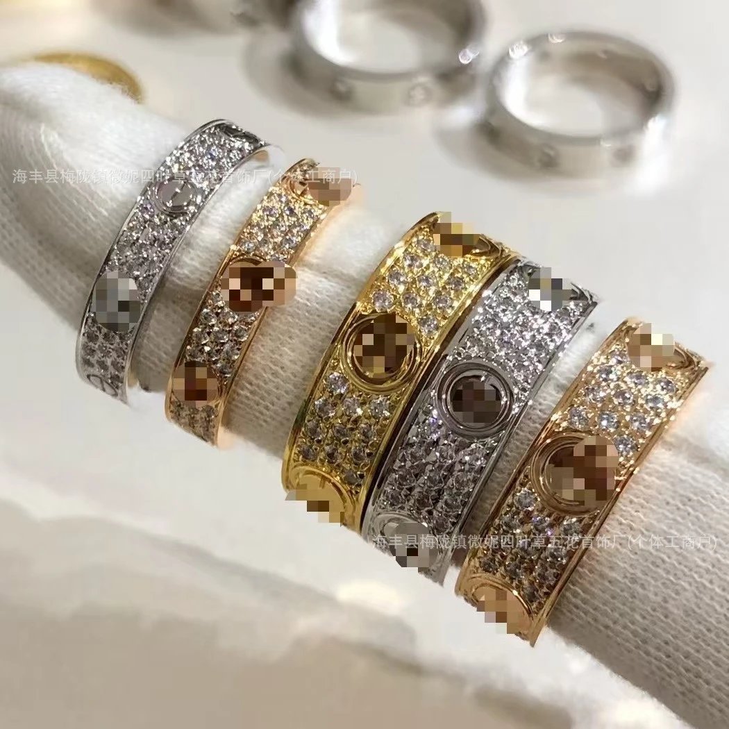 Cartier Love Ring White Gold Single Diamond Ring Jewelry - 6