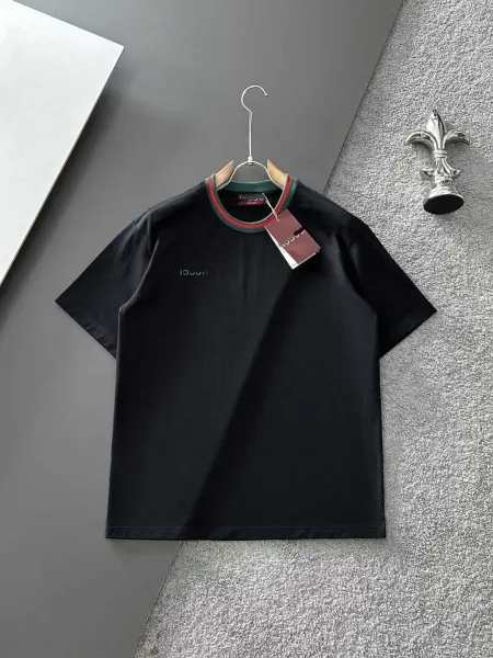 Gucci Web-Trimmed Logo T-Shirt Black - 1