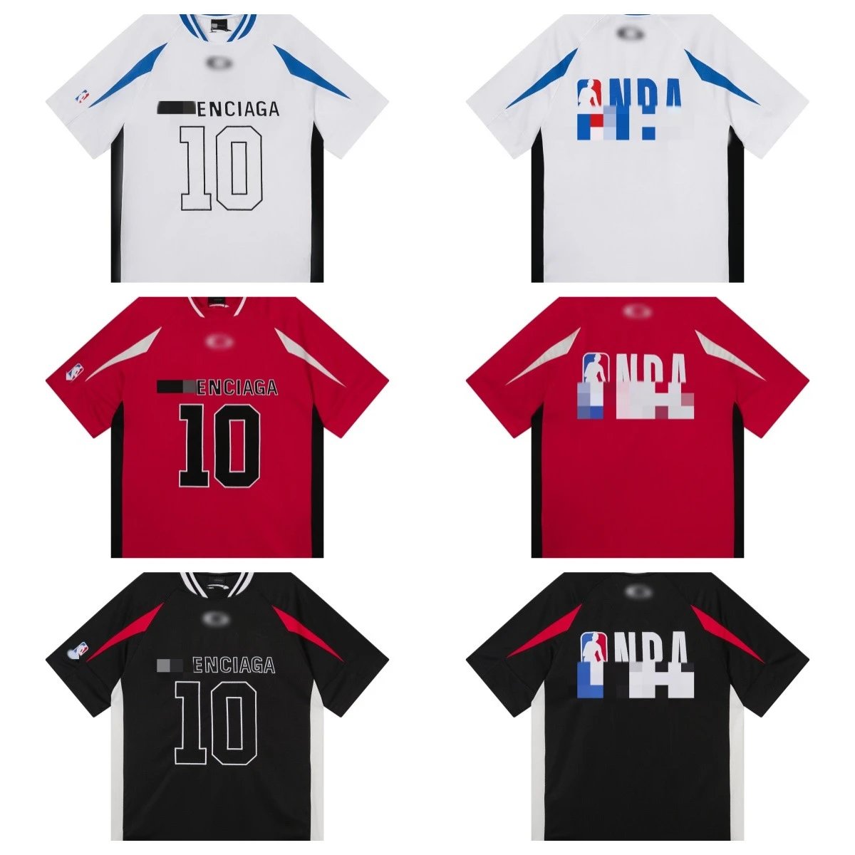 Balenciaga Enciaga 10 Basketball Jersey White / Blue / Black - 3