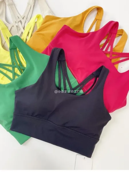 Design Crisscross Back Sports Bra Mauve Activewear - 8