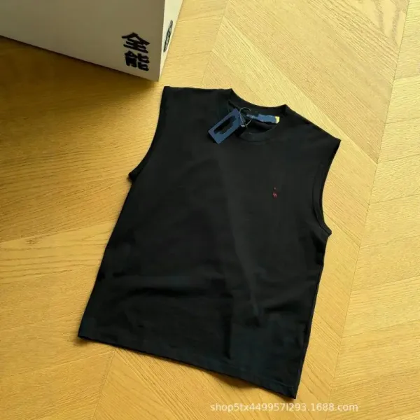 Polo Ralph Lauren Classic Sleeveless T-Shirt Black Vest-Top - 1