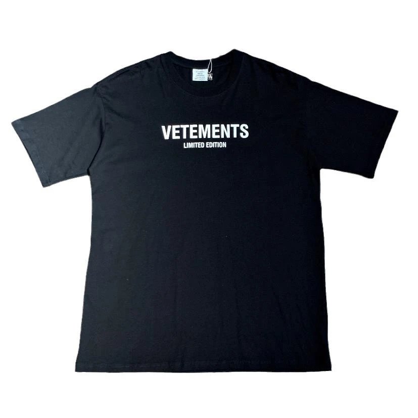 Vetements Graphic Print Black White Pink Casual T-Shirt