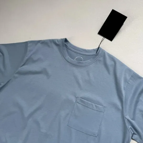 Design Yamatomichi Mountain and Road Pocket T-Shirt in Sage Green, Sky Blue, Charcoal Gray T-Shirts - 17