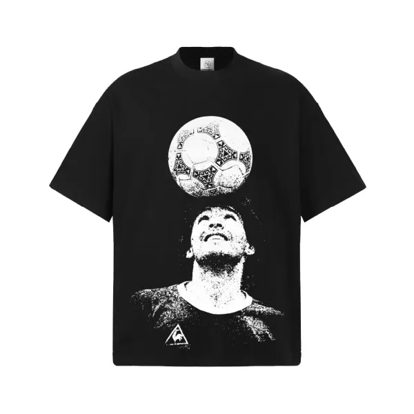 Le Coq Sportif Football Icon Black T-Shirt - 1