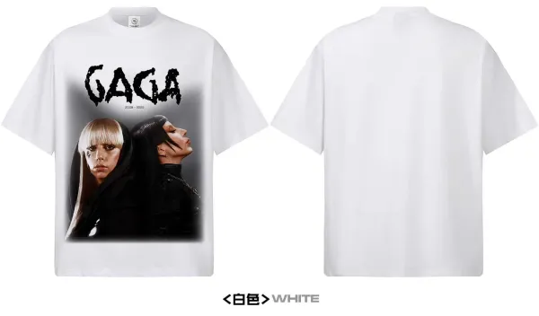 Design Lady Gaga 2008–2025 Dual Portrait Cream T-Shirt T-Shirts - 13