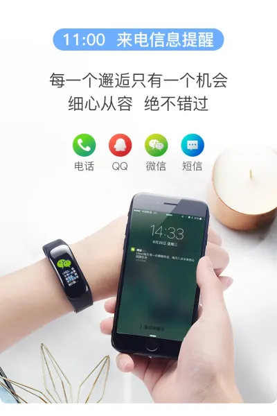 Design Fitness Tracker Purple Smart Band - 10