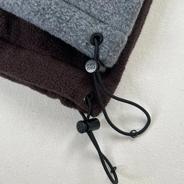 Miu Miu Oversized Fleece Jacket Gray Outerwear - 35
