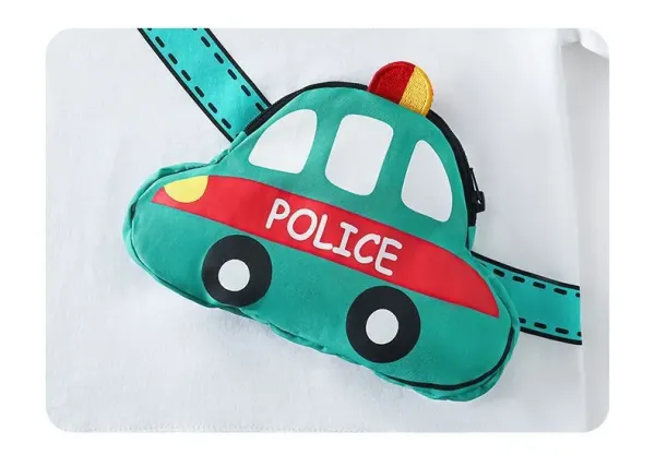 Design Lomitoo Police Car & Helicopter 3-Piece Set White / Gray / Lime Green T-Shirt Set Sets - 13