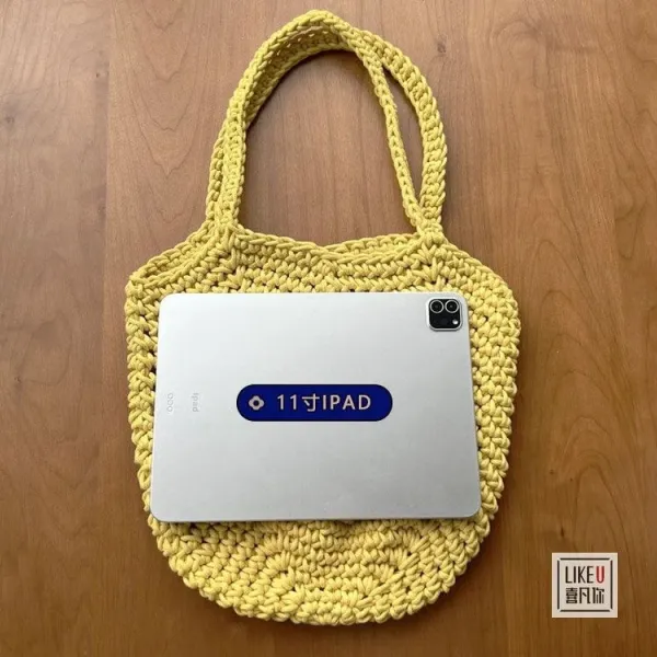 Design Handcrafted Crochet Tote Bag Green Tote Bag - 29