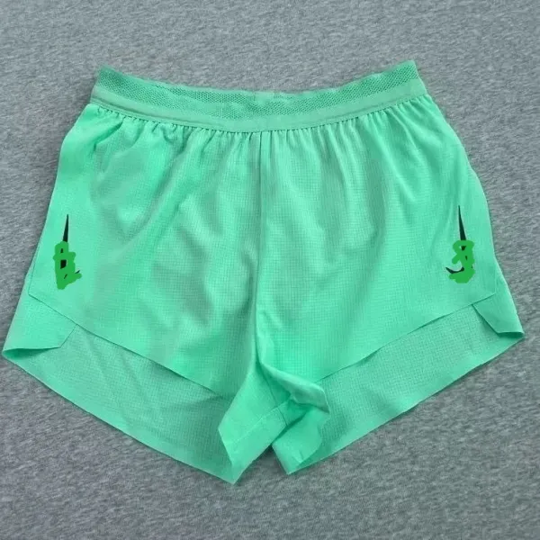 Design Mesh Running Shorts Mint Green - 1