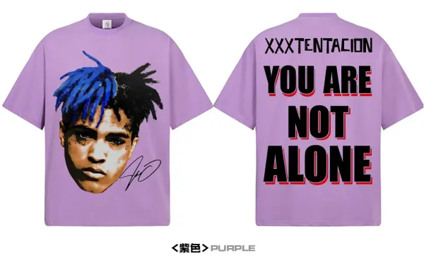 Design XXXtentacion You Are Not Alone Acid Wash T-Shirt T-Shirts - 12