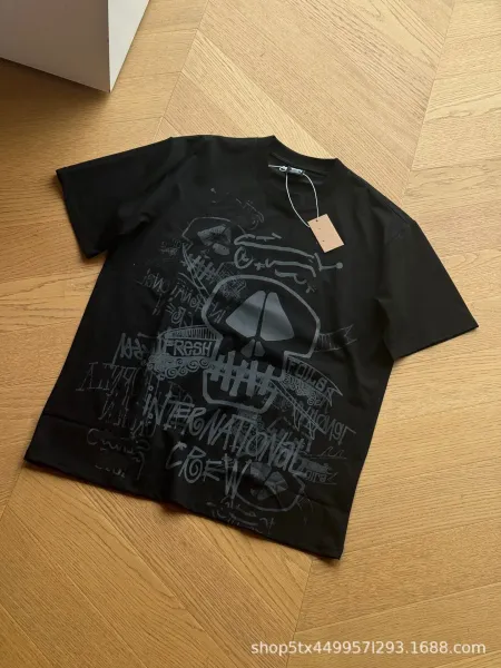 Design Skull Graphic Print Black T-Shirt - 6