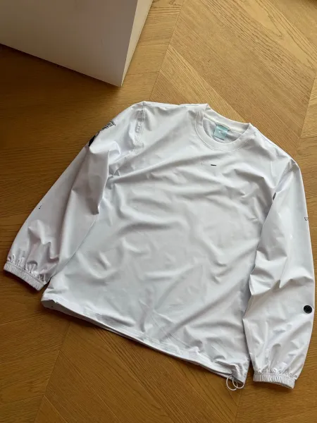 Design Windbreaker Jacket White Graphic Print Outerwear - 8