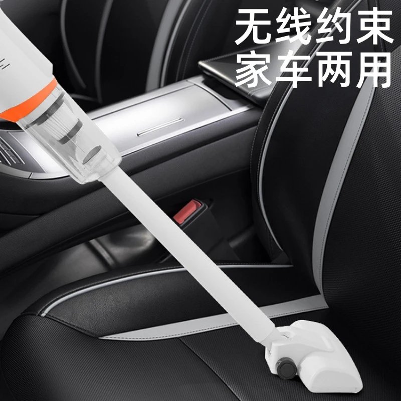 Cordless Handheld Vacuum Cleaner White Orange Compact Lightweight