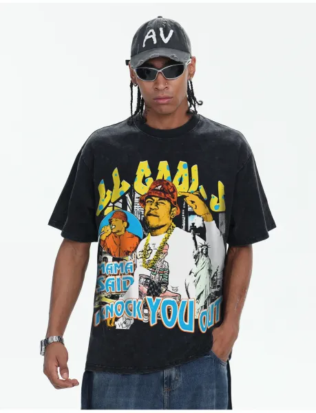 Design Lil' Cease 'Mama Said Knock You Out' Graphic T-Shirt Black - 19