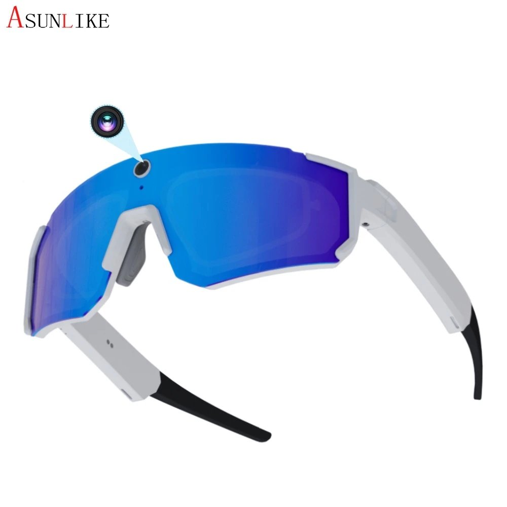 ASUNLIKE Smart Camera Sunglasses Orange Mirror Lens Sport
