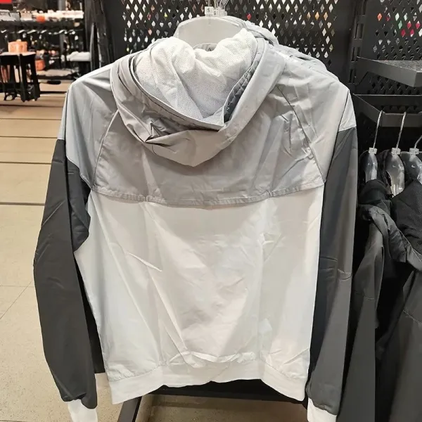 Nike Windrunner Jacket White with Green Swoosh Outerwear - 7