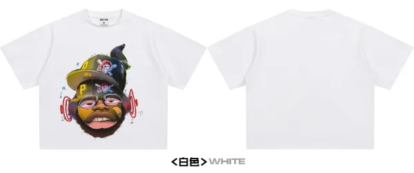 Design Street Wear Graphic Print White T-Shirt T-Shirts - 11