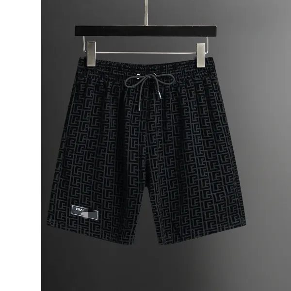 Fila Geometric Pattern Black Shorts - 1