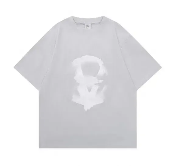 Design Abstract Print Oversized T-Shirt Gray - 1