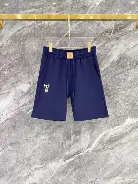 Louis Vuitton Monogram Embroidered Shorts Navy - 1