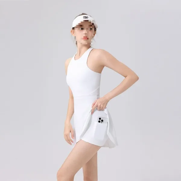 Design Tennis Dress Light Blue Activewear - 12