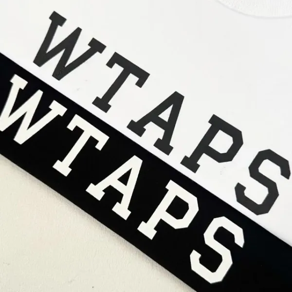 Design WTAPS Logo Long Sleeve Tee Black / White T-Shirts - 20