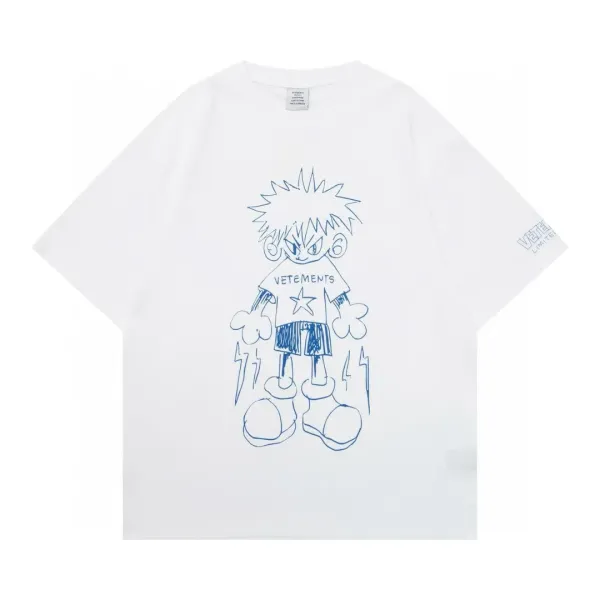 Vetements Limited Edition Cartoon Character White T-Shirt - 1