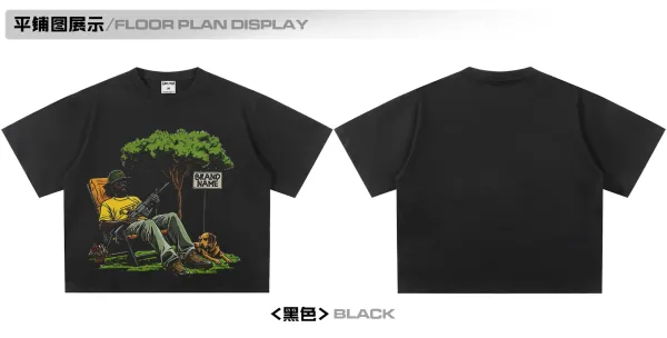 Design Graphic Print White T-Shirt - 10