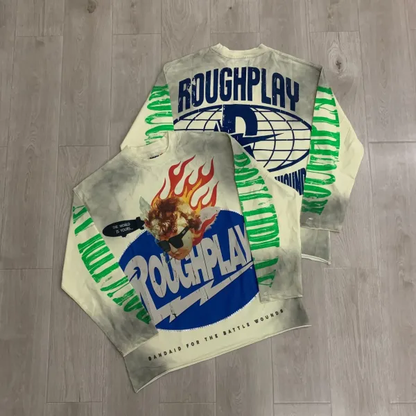 Design Roughplay Bandaid For The Battle Wounds Long Sleeve T-Shirt Multicolor T-Shirts - 1