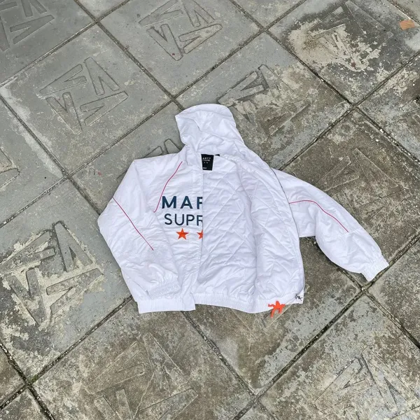 Marty x Supreme Windbreaker Jacket Navy / Black - 4