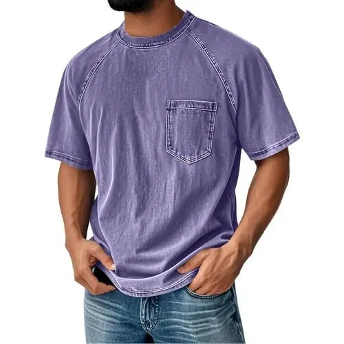Design Denim-Effect Pocket T-Shirt Blue T-Shirts - 13