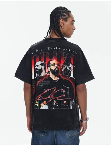 Drake OVO x Design Drake Portrait Graphic T-Shirt White - 23