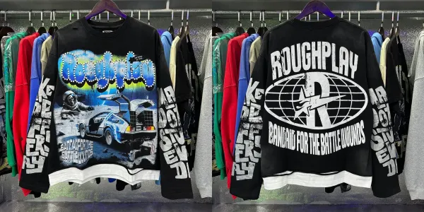 Design Roughplay Bandaid For The Battle Wounds Graphic Oversized Sweatshirt Black Hoodie - 1
