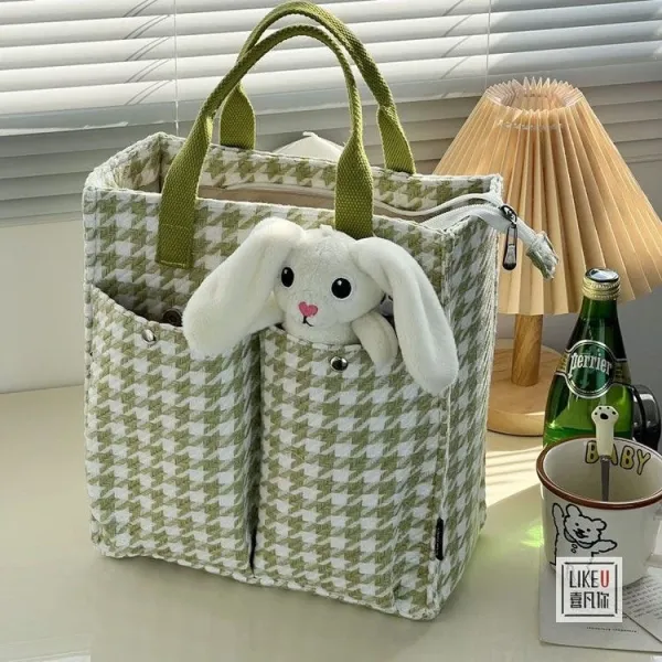 Design LIKEU Houndstooth Green Tote Bag - 20