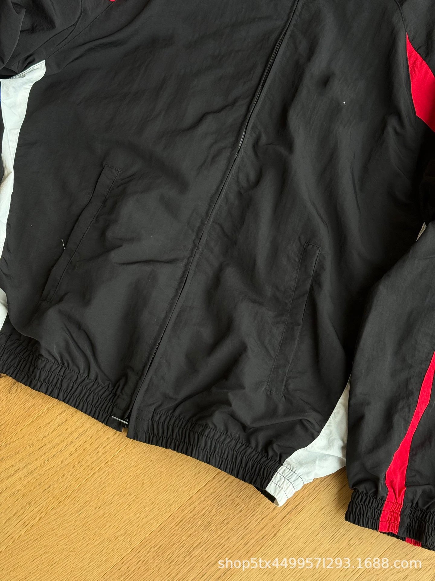 Design Windbreaker Jacket Black Red White Outerwear.windbreaker - 10
